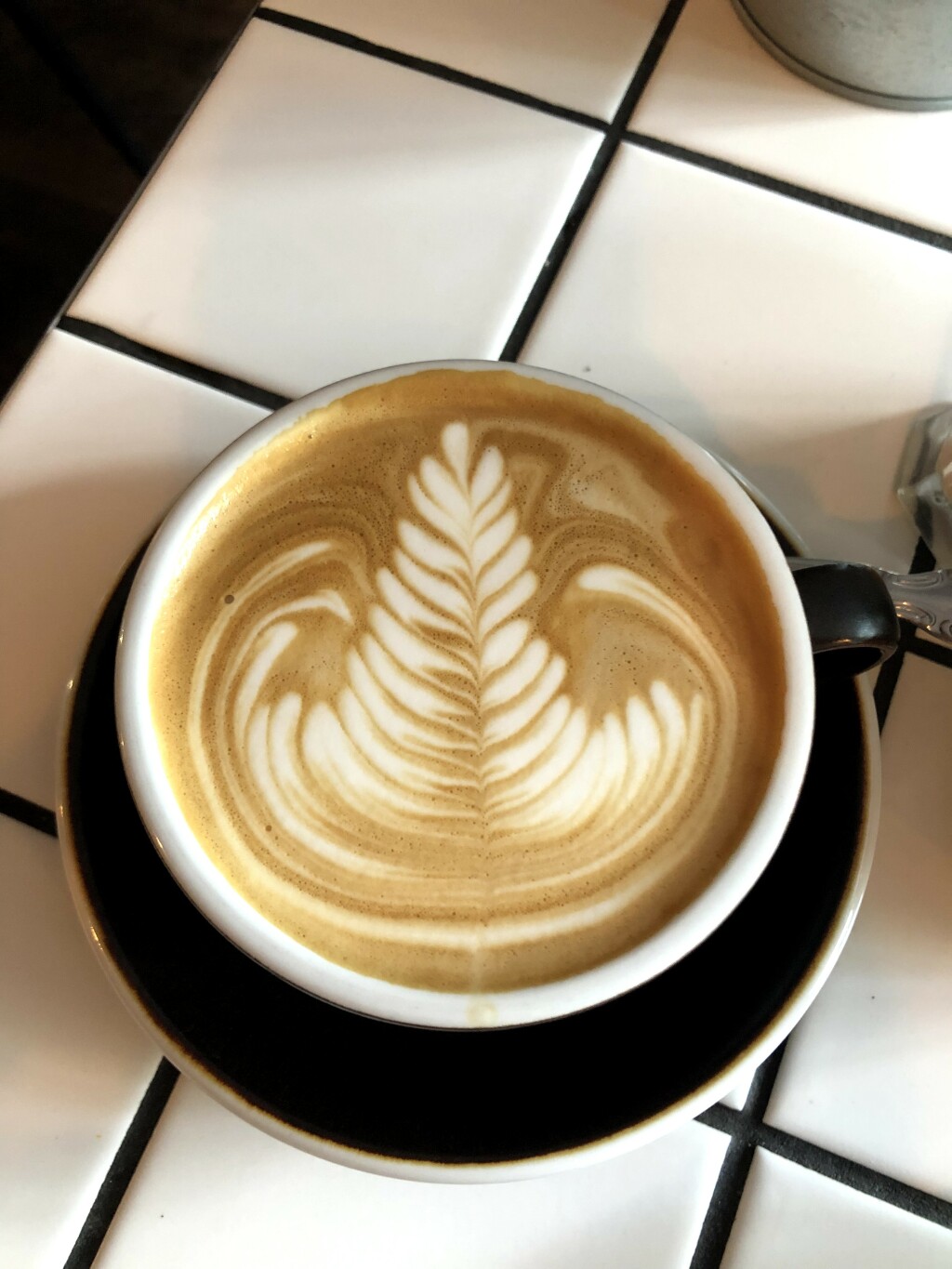 flat white at the Dirty Red Cafe, Glebe