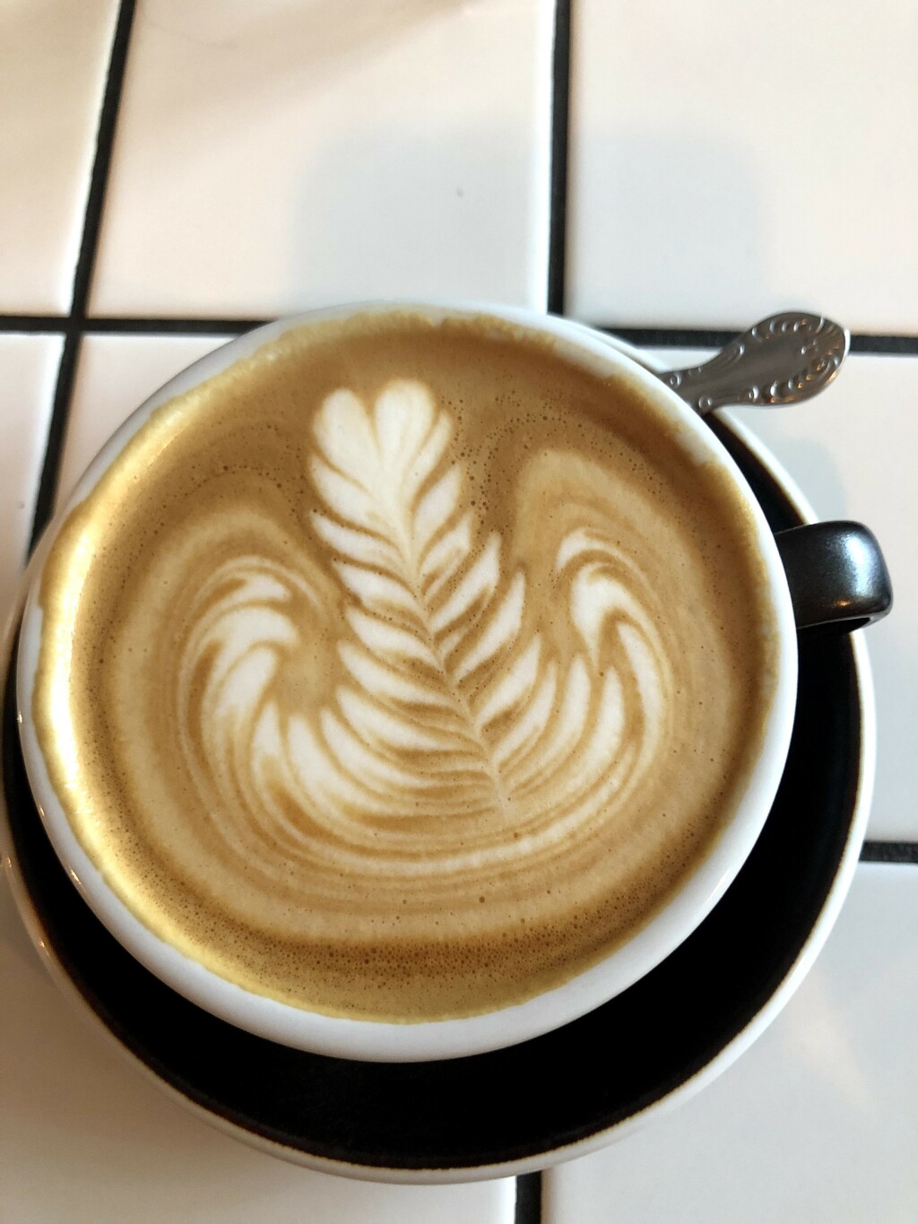 flat white at the Dirty Red Cafe, Glebe