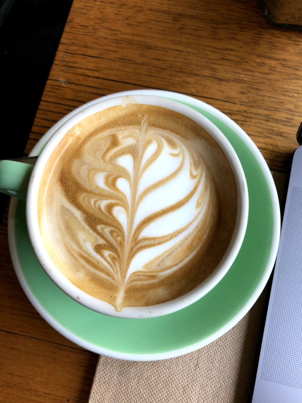 flat white at the Hot Poppy cafe, North Melbourne