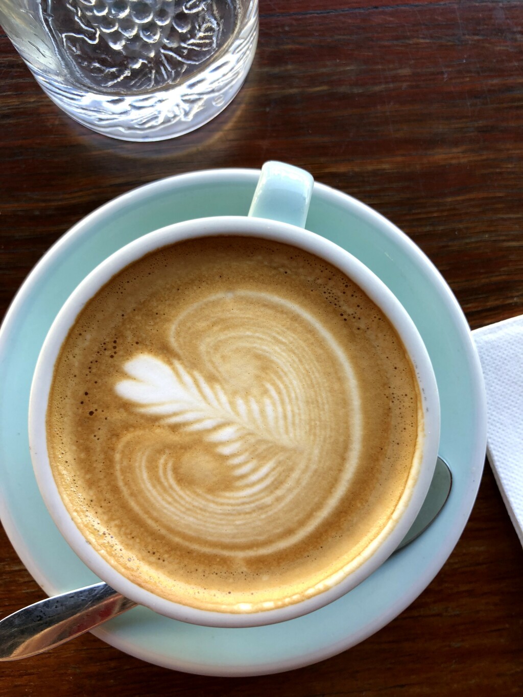 flat white at the Dirty Red Cafe, Glebe